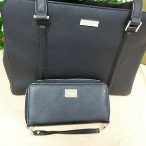 Kate Spade New York purse black faux leather